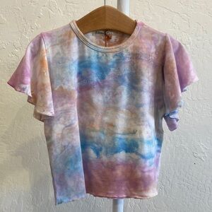 Fairwell Tie-Dye butterfly Wildflower Tee